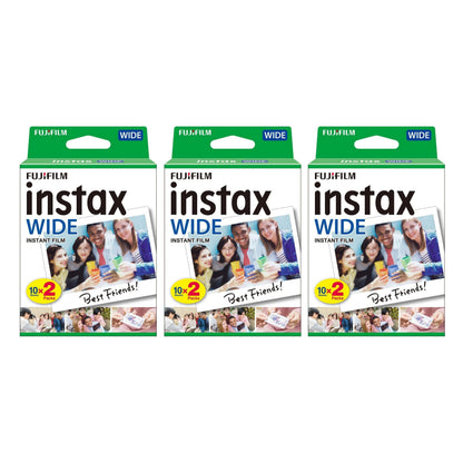 Fujifilm Instax Wide Picture Format Instant Photo Film - White 60 Sheets