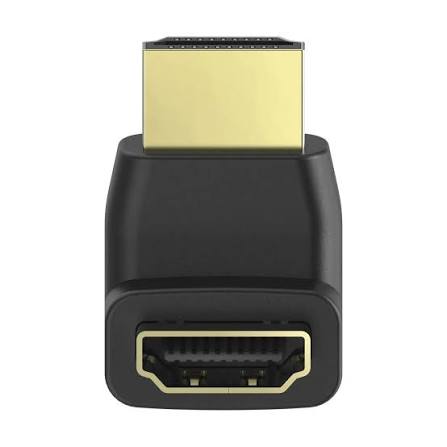 Hama High Speed HDMI Angle Adapter, Plug - Socket, 90 Degree, Black