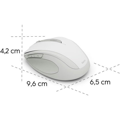 Hama WM-400 Mouse Office Right-Hand RF Wireless Optical 1600 DPI, White