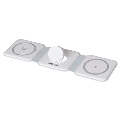 Maplin 3-in-1 Magnetic Wireless Charging Matt for Phone/ Earbuds/ Watch