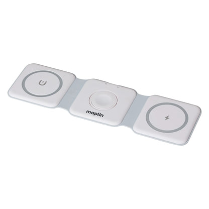 Maplin 3-in-1 Magnetic Wireless Charging Matt for Phone/ Earbuds/ Watch