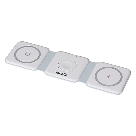 Maplin 3-in-1 Magnetic Wireless Charging Matt for Phone/ Earbuds/ Watch