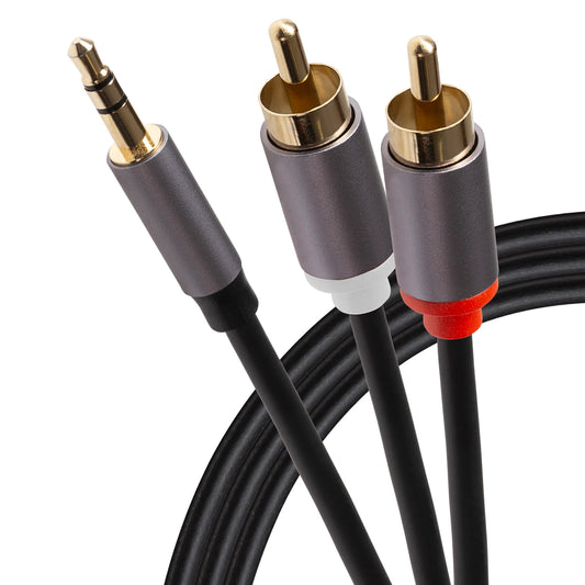 Maplin 3.5mm Aux Stereo 3 Pole TRS Jack Plug to Twin RCA Phono Cable