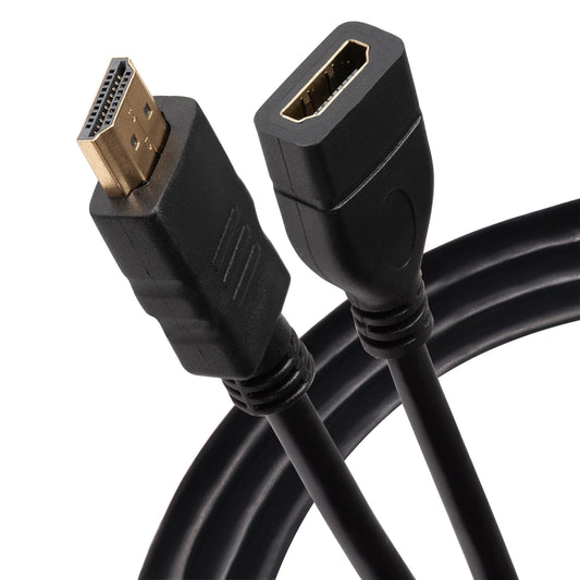 Maplin HDMI Male to HDMI Female 4K Ultra HD Extension Cable - Black - 3m