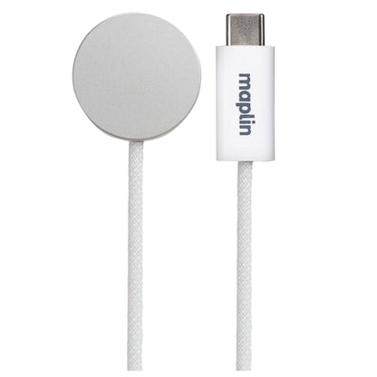 Maplin Magnetic Wireless Charger for Smart Watch USB-C Qi Compatible