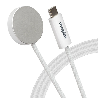 Maplin Magnetic Wireless Charger for Smart Watch USB-C Qi Compatible