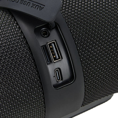 Maplin Party Portable Wireless BT Speaker 2X 10Watts USB-C Charging  - Black