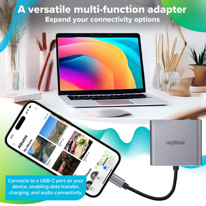 Maplin USB-C Multiport Hub USB-A 3.1 Gen1 HDMI 4K@ 30Hz USB-C PD@ 87W
