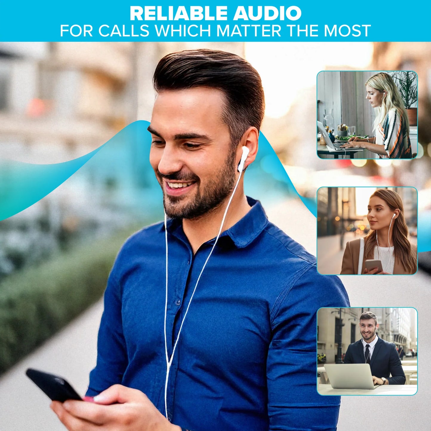 Maplin Wired Earbuds 3.5mm Classic Fit Hands Free Calling Volume Button