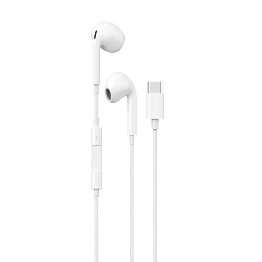 Maplin Wired Earbuds USB-C Classic Fit Hands Free Calling Volume Button