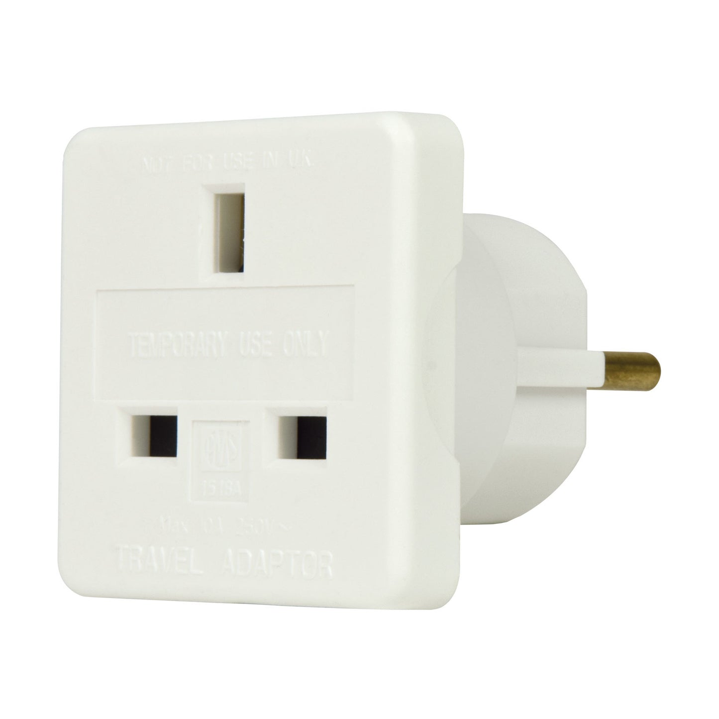 Mercury UK to Europe Mains Travel Adaptor 10A