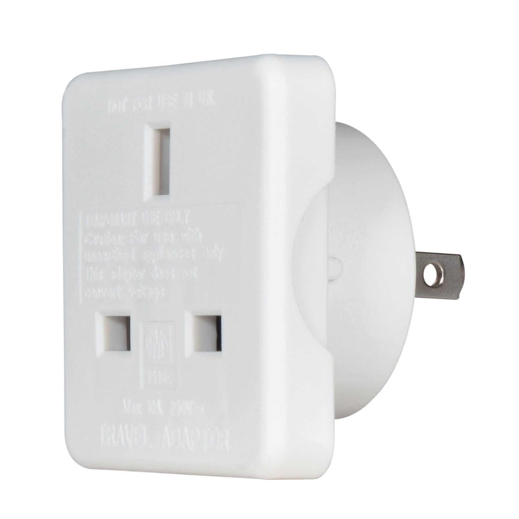 Mercury UK to USA Mains Travel Adaptor 10A
