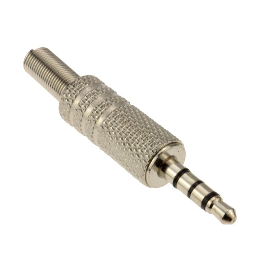 Metal 4-Pole 3.5mm Audio Jack Plug Connector Solder Tags