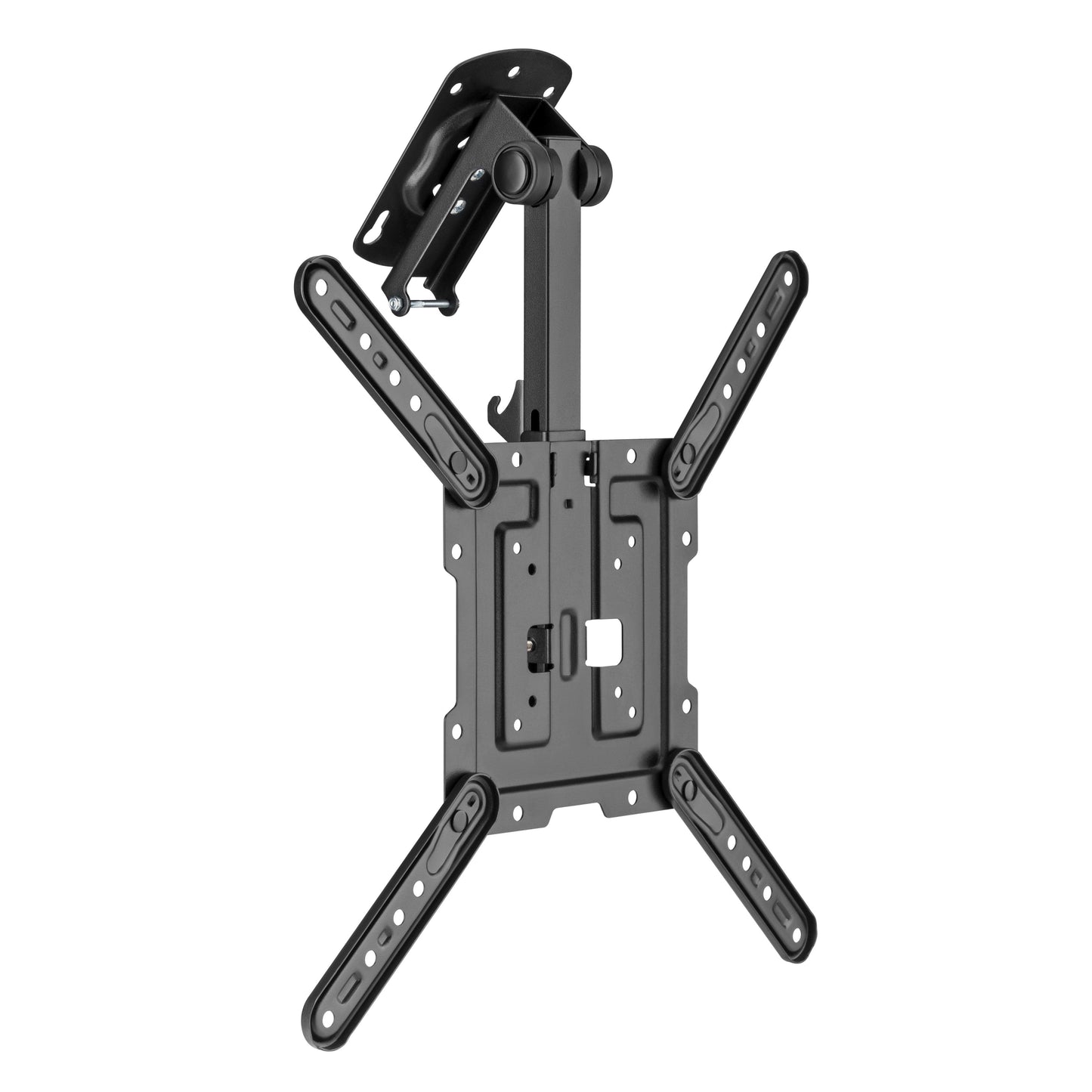 ProperAV Retractable Fold-Up Ceiling TV Bracket (23" - 55" / 20kg Capacity / VESA Max. 400x400) - Black