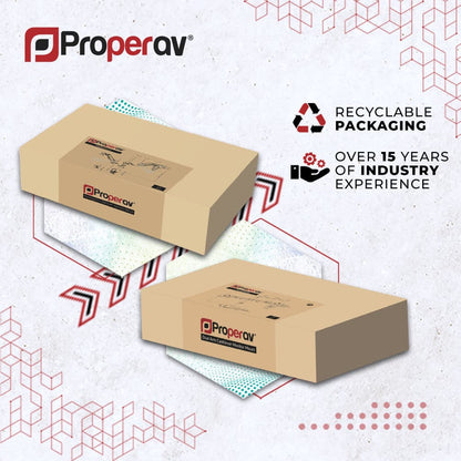 ProperAV Desk Monitor Mount 17" - 34" Dual Swing Arm Freestanding Base VESA Max 100x100