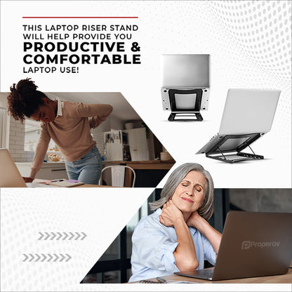 ProperAV Steel Construction Laptop or Tablet Stand with 5 Adjustable Settings