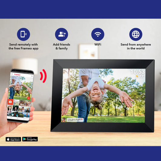 Praktica 10 Inch Digital Photo Frame 1280 x 800 with Wi-Fi & Frameo Software - Frame Only