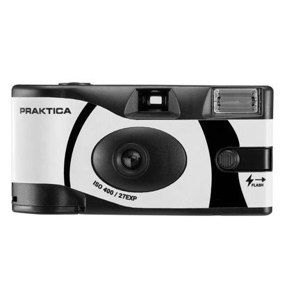 Praktica Single Use Disposable Black & White Film Camera with Flash, Black - Single