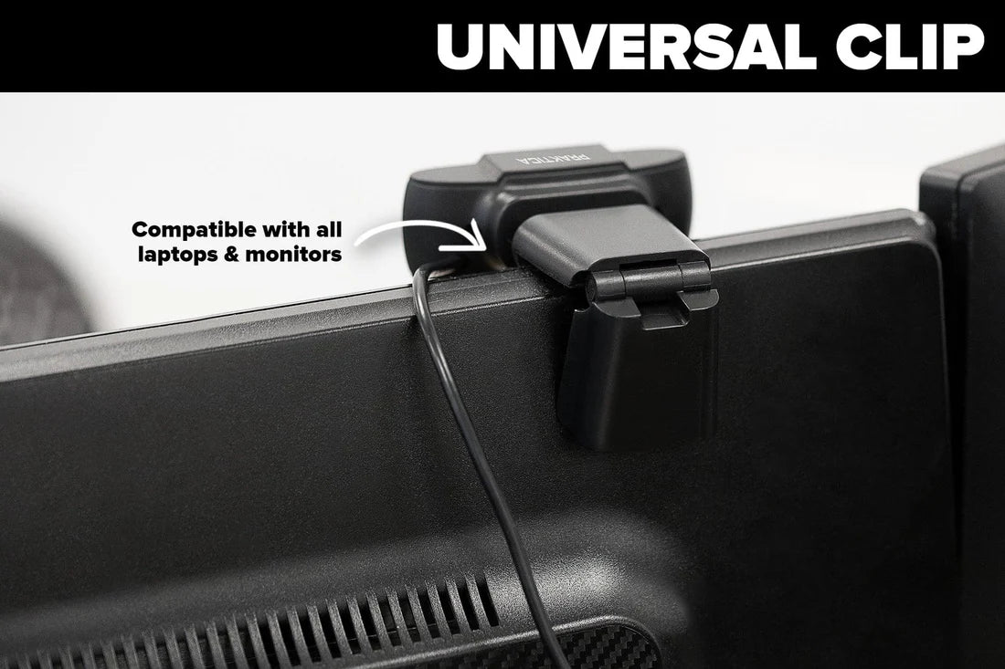 PRAKTICA HD USB-A Webcam with Built-in Noise Reduction Microphone