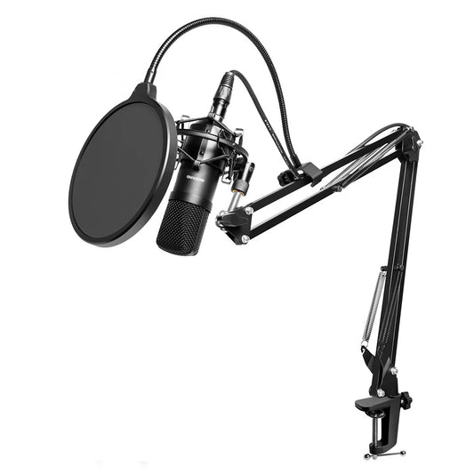 ProSound XLR Microphone with Boom Arm Kit Professional Cardioid Polar Pattern