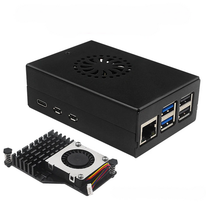Raspberry Pi 5 Metal Case Active Cooler Compatible