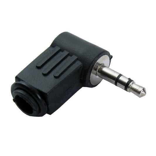 90 Degree Right Angled 3.5mm Stereo Audio Jack Plug Connector Solder Tags