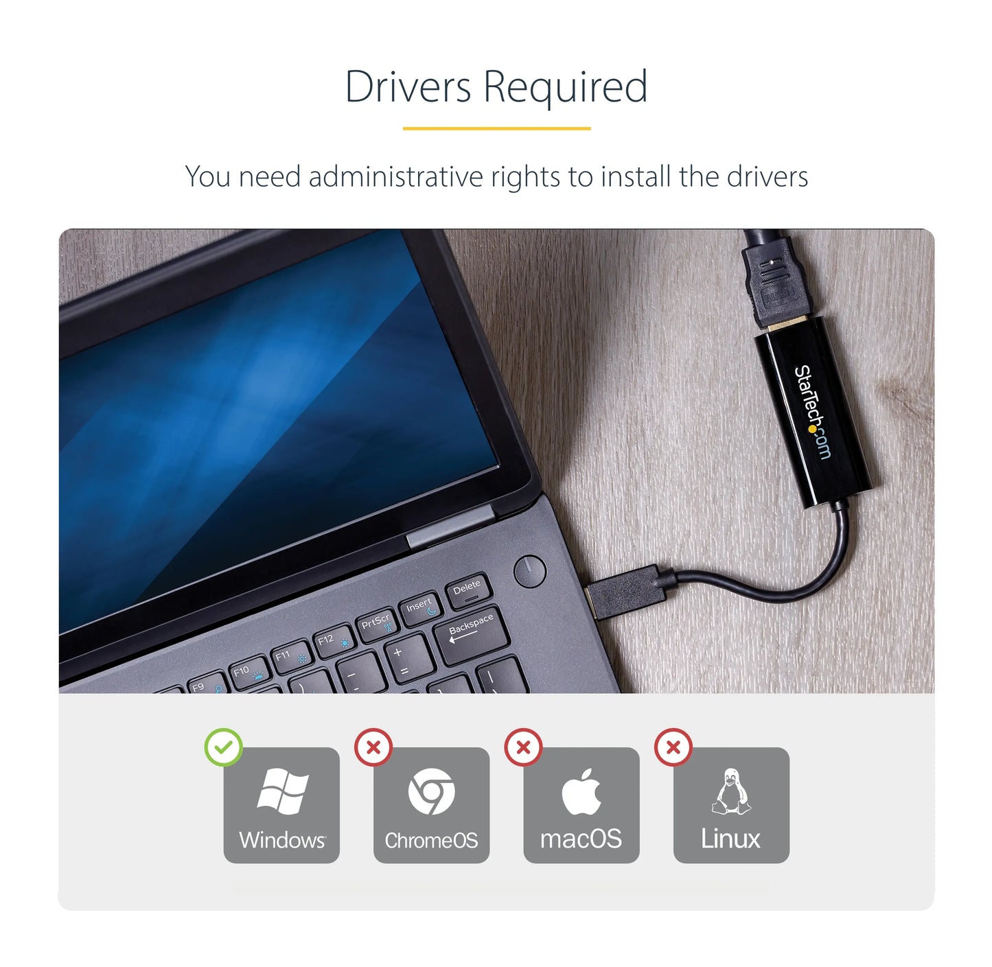 StarTech USB to HDMI graphics adapter 1920 x 1200 pixels