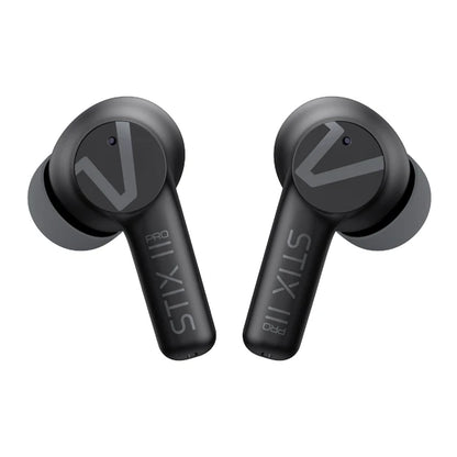 Veho STIX II PRO True Wireless Earphones, Carbon Black