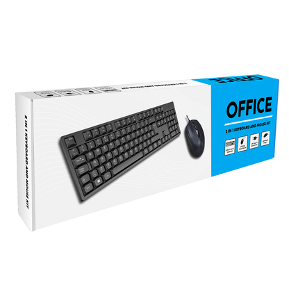 VIDA OFFICE 2IN1 USB Wired Keyboard & Mouse Set