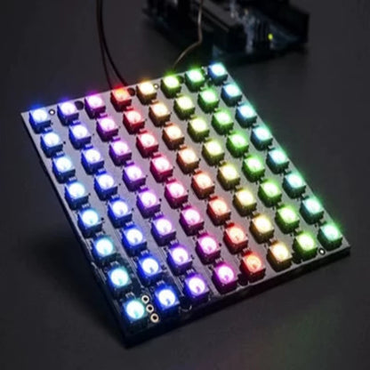 RGB LED Matrix Panel WS2812B 8×8 Addressable 64-Bit 5V