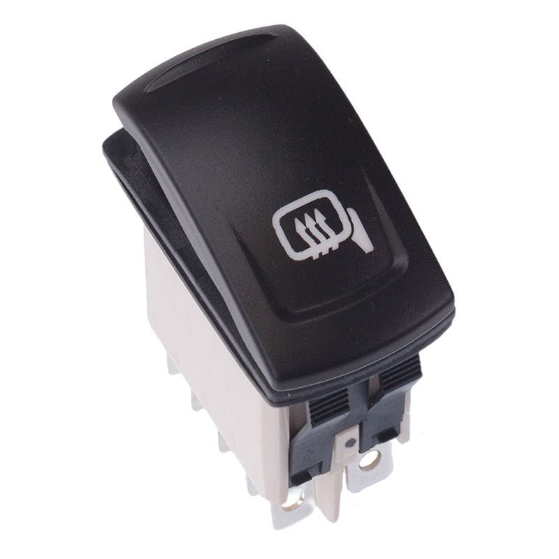 KR46CAKDDG22NXXXX24 Side Mirror Defroster Latching Red 12V LED Auto Rocker Switch DPDT IP68 APEM