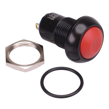 IPR1SAD6 APEM Red Latching 12mm Push Button Switch SPST IP67