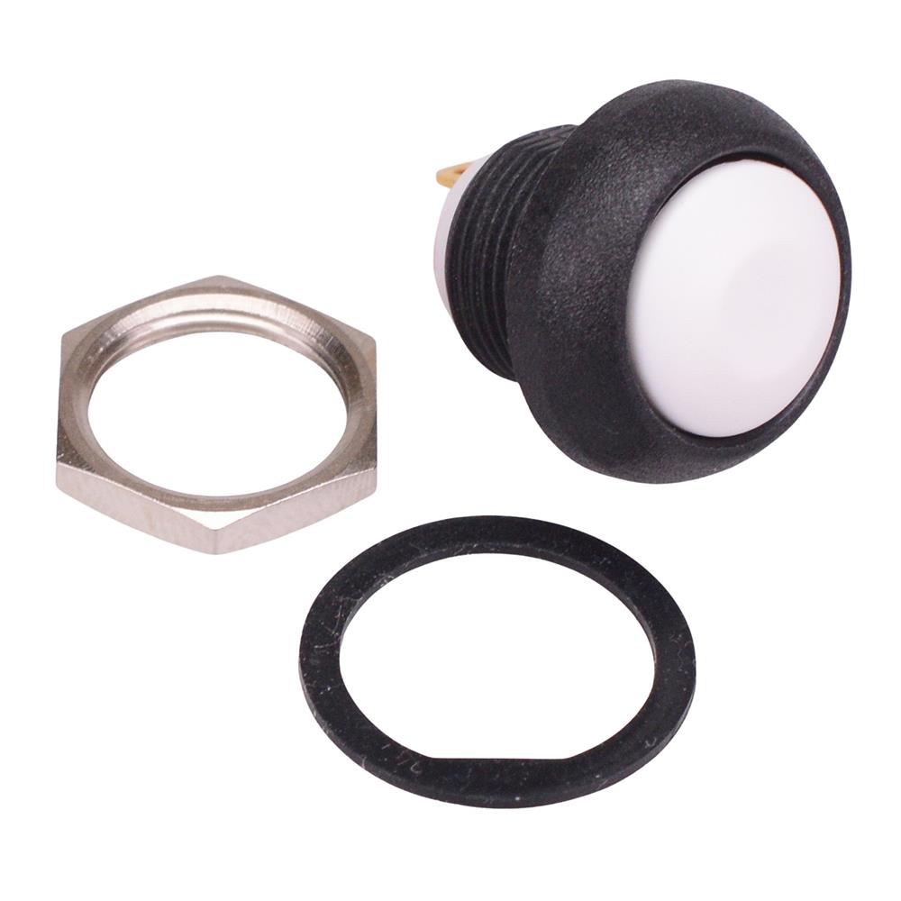 ISR3SAD7/100 White Momentary 12mm Push Button Switch SPST IP67 APEM