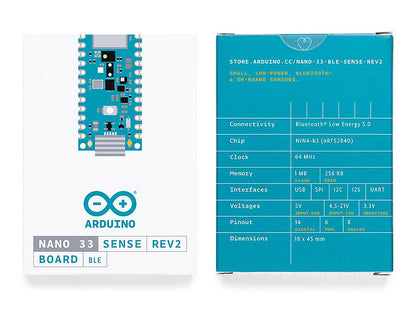 Arduino® Nano 33 BLE Sense Rev2