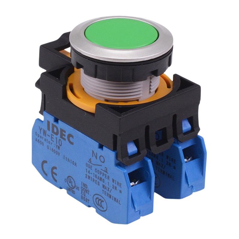 CW4B-M1E20G Green Metallic Momentary Push Button Switch 2NO IP65 IDEC
