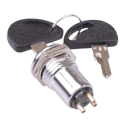 3333A 2 Position On-Off 16mm Metal Key Switch NO/NC Keys Alike