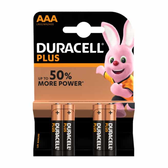 AAA Duracell Plus Power Battery (4 Pack)