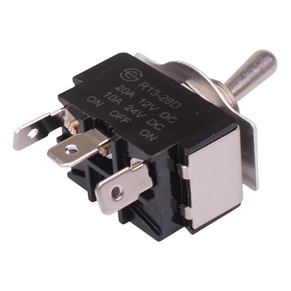 R13-28D-01 On-Off-On 12mm Toggle Switch SPDT 20A 12VDC