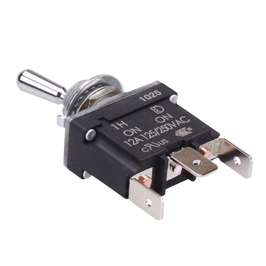 On-On Sealed 12mm Toggle Switch SPDT 12A IP68