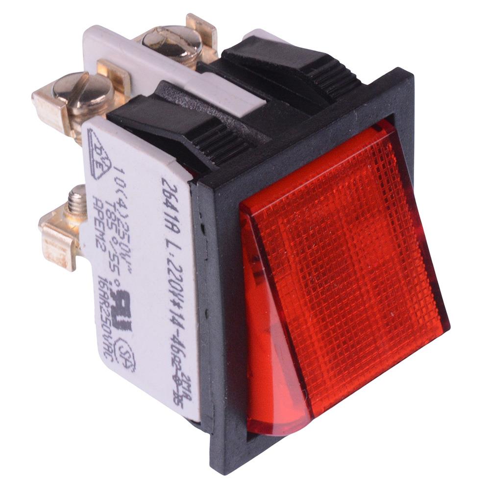 2641LH/A216L220V APEM 220V Red illuminated On-Off Industrial Rocker Switch DPST 16A