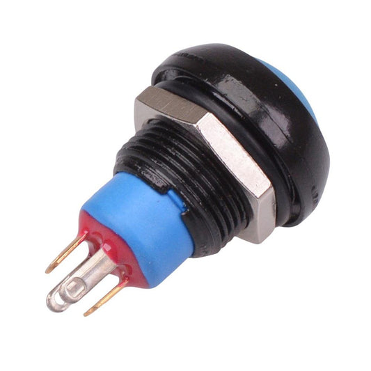 IPR3SAD1L0B APEM Blue LED Round Momentary NO Push Button Switch SPST IP67