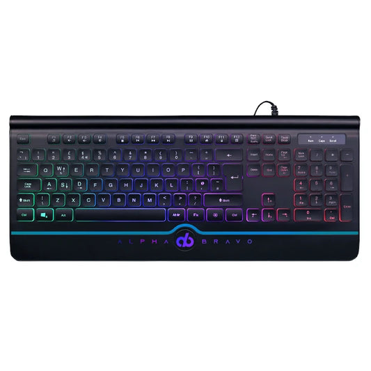 Alpha Bravo GK1 USB RGB Gaming Keyboard, UK Layout