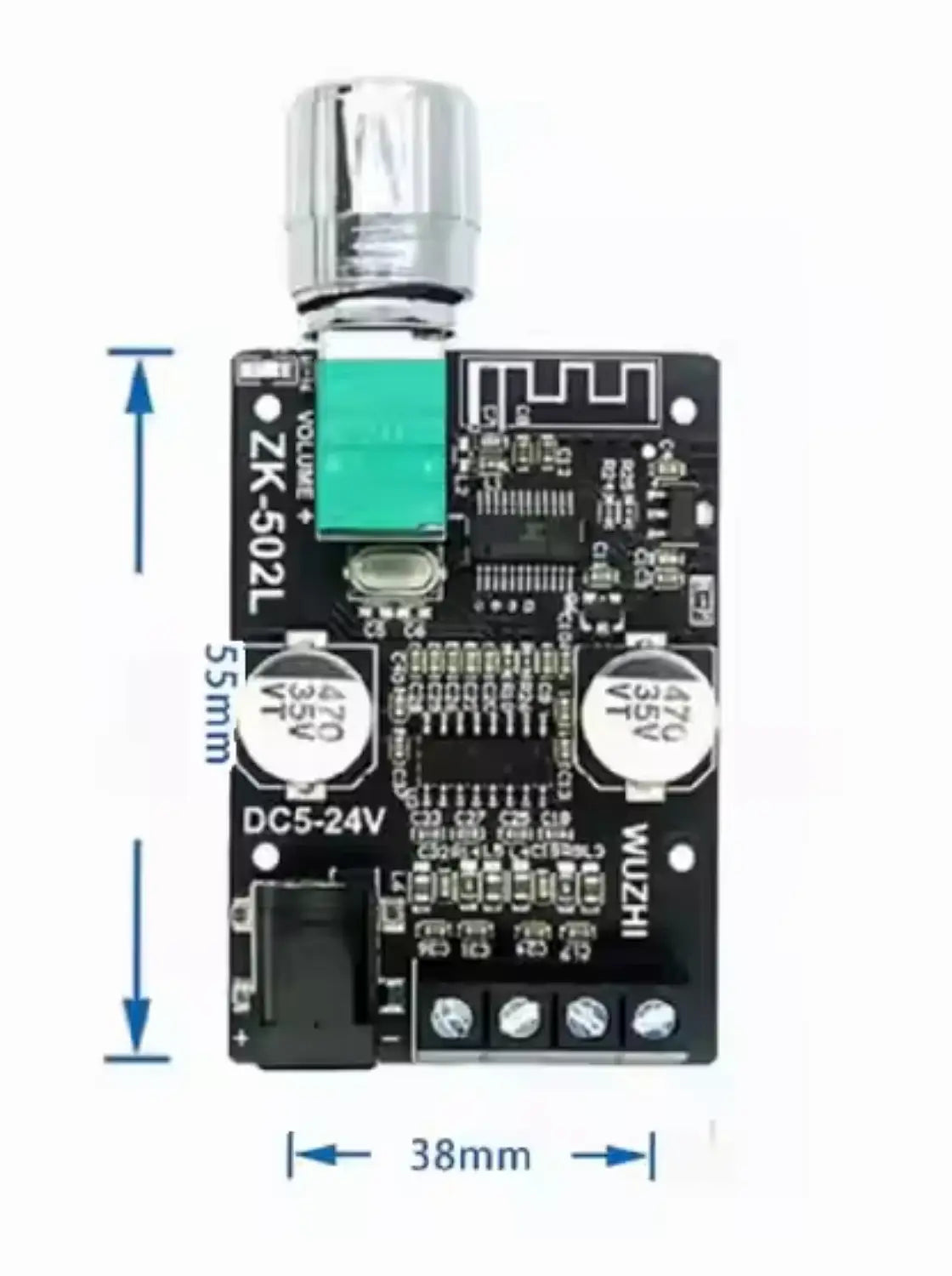 Bluetooth 5.0 Amplifier Board High Power Digital 2x50W Stereo Dual Channel ZK-502L