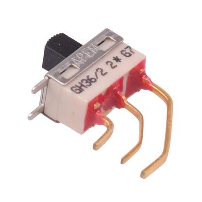 GH36WW20001 Right Angle Vertical On-On Slide Switch SPDT 3A 30VDC