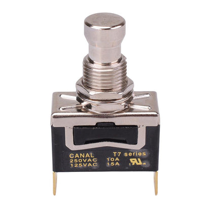 On-Off Latching 12mm Heavy Duty Push Button Switch SPST 15A
