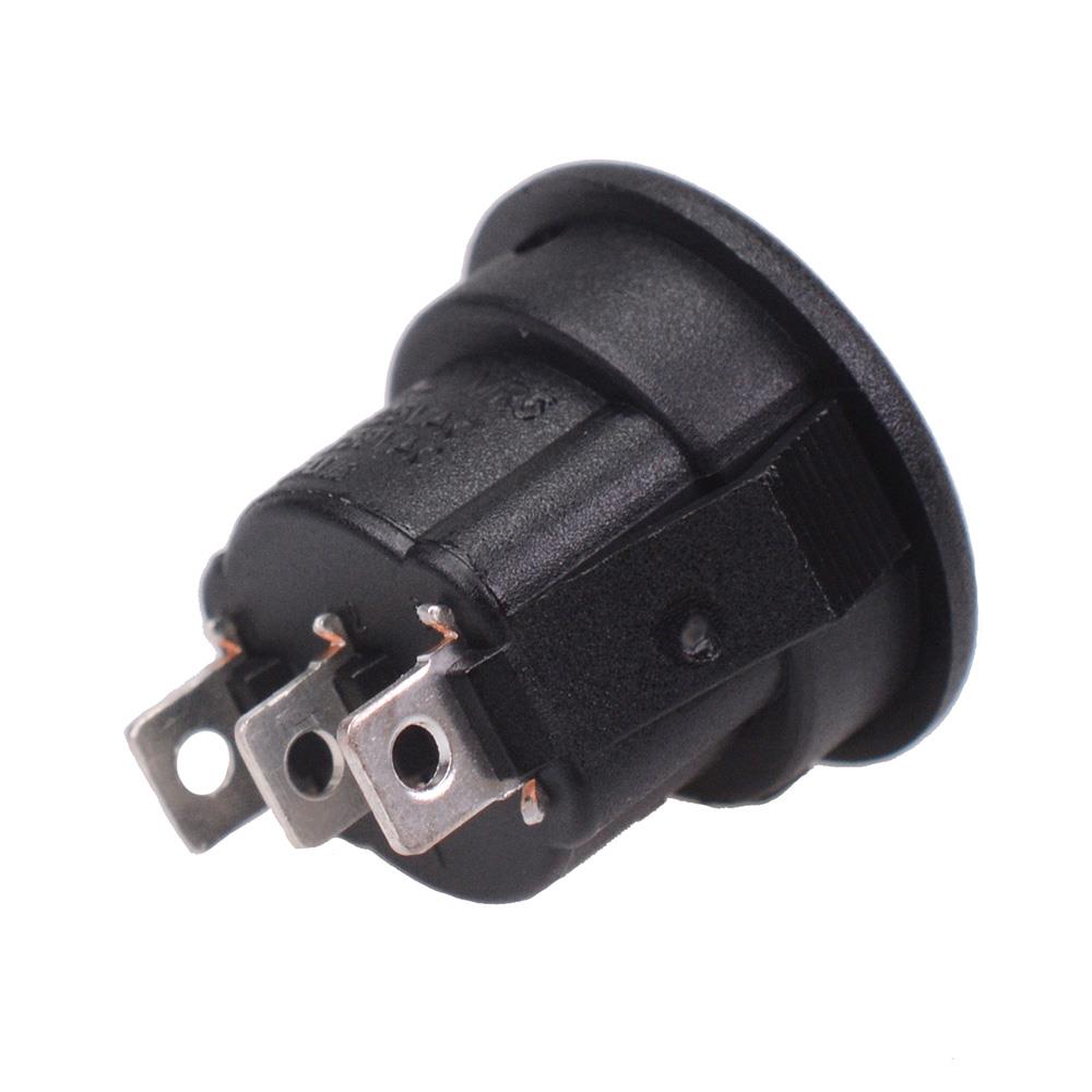 Miniature On-On 15mm Round Rocker Switch SPDT 3A 250VAC