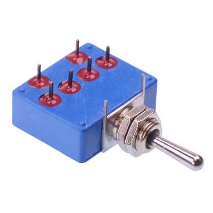 21147NA APEM (On)-Off-(On) Momentary Low Profile PCB Toggle Switch DPDT 4A 30VDC