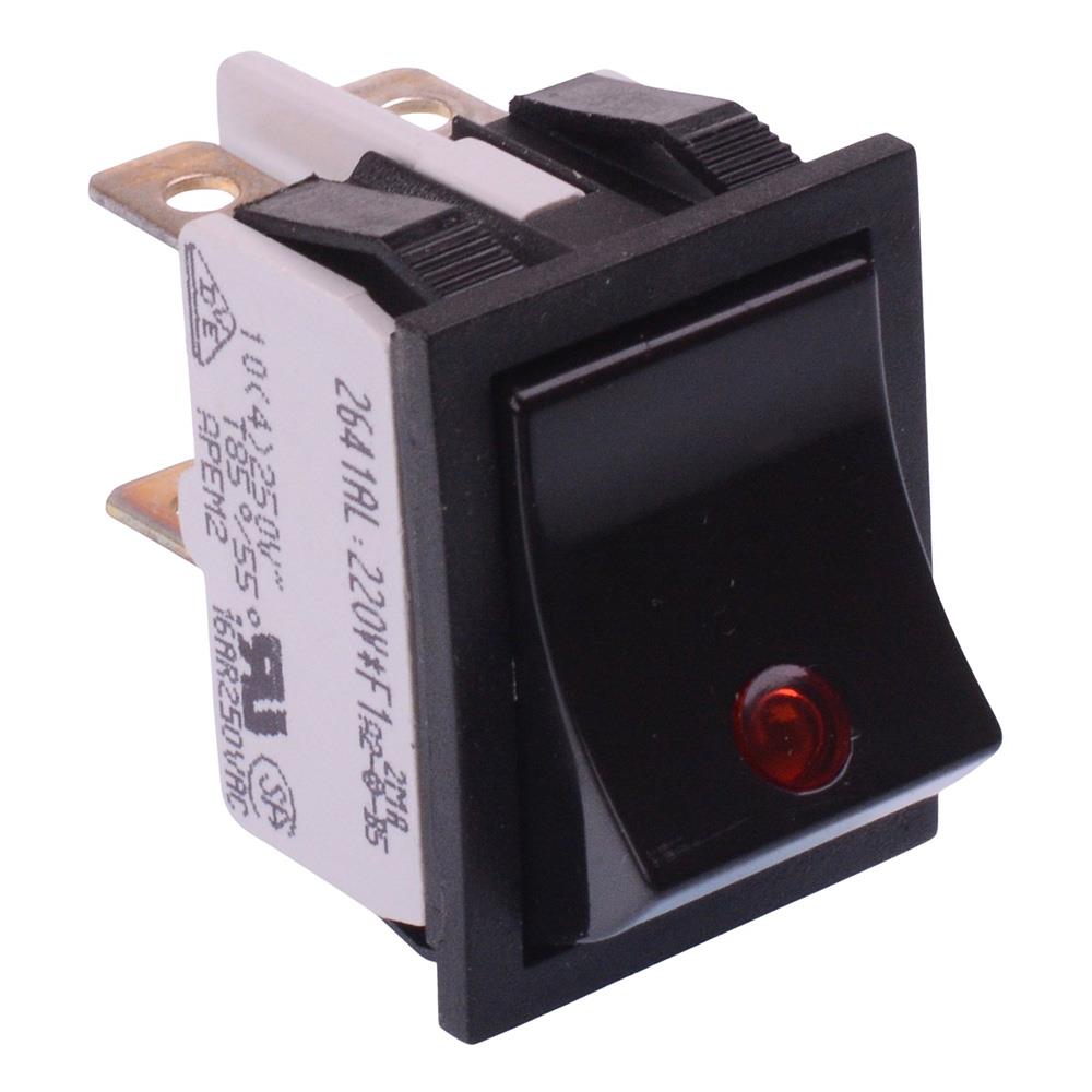 2641LH/2A232000L220V APEM 220V Red illuminated On-Off Industrial Rocker Switch DPST 16A