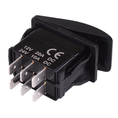 On-(On) Momentary Automotive Rocker Switch DPDT 10A 12-24V IP68