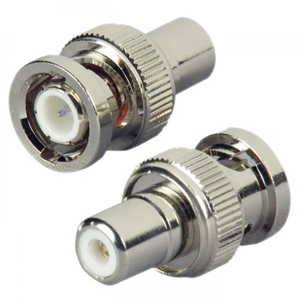 Single Phono RCA Socket to BNC Twist Plug Adapter